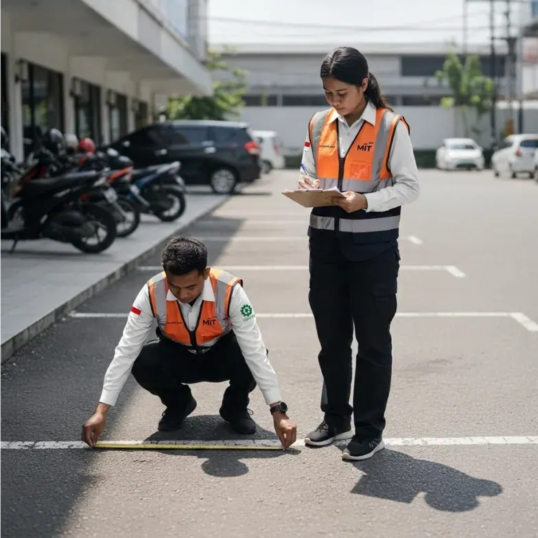 Tim melakukan dokumentasi lapangan untuk analisis dampak lalu lintas